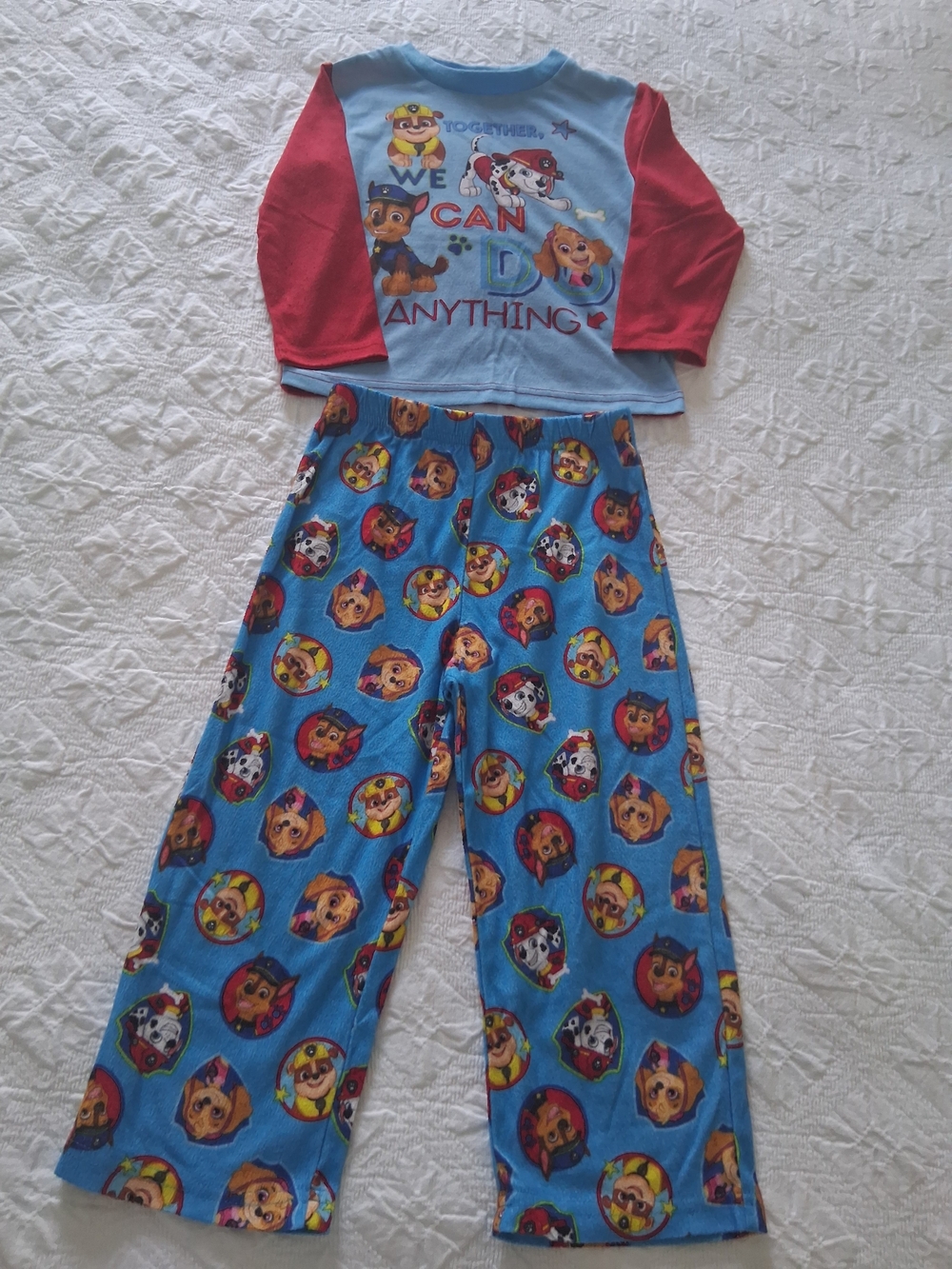 Nickelodeon Paw Patrol Blue & Red Two-Piece Pajama Set Boys' Size 4 Years